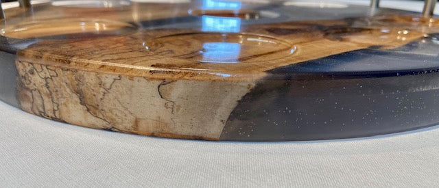 16 inch round Spalted Maple and Epoxy Drink Tray