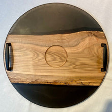 Load image into Gallery viewer, 16 inch Round Oak Serving Tray
