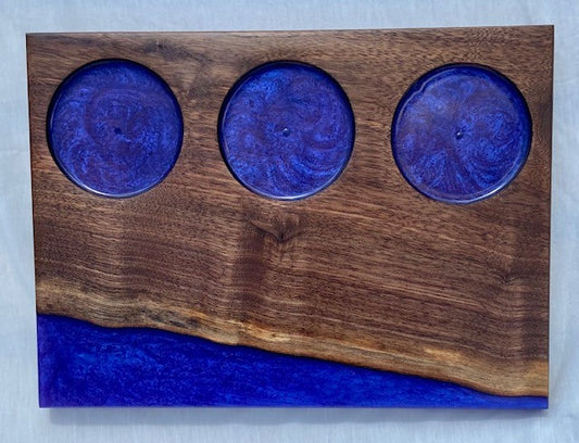 Burple Purple and Walnut Flight Board