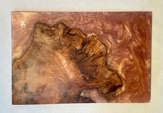Spalted Maple Burl and Salmon Charcuterie Board