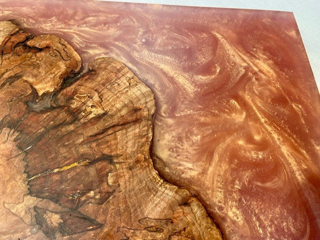 Spalted Maple Burl and Salmon Charcuterie Board