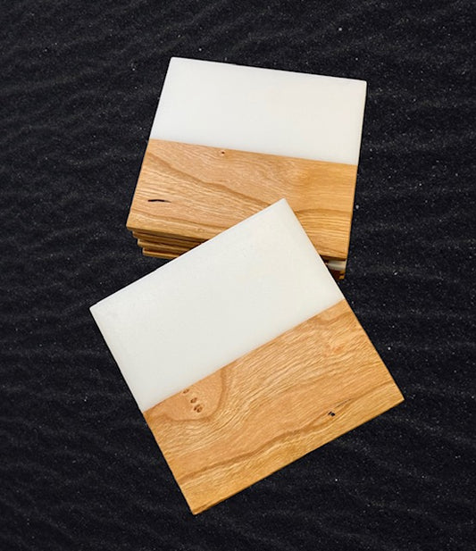 Maple and Flat White Coasters