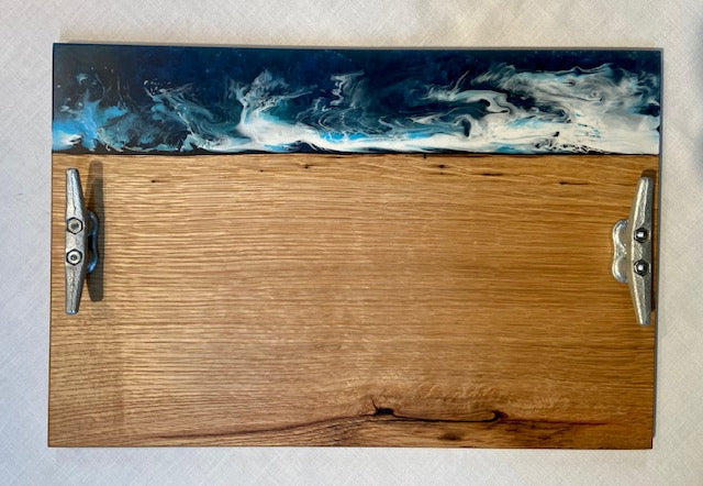 Oak and Waves Serving Tray #2