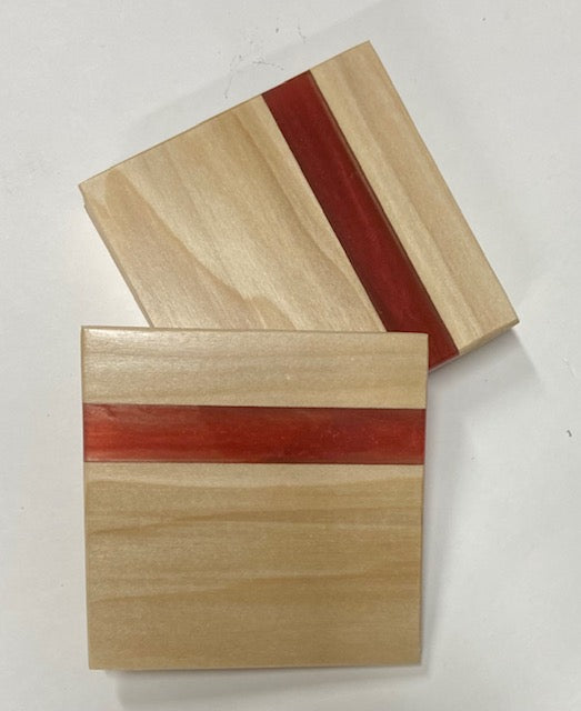 Poplar and Ruby Red Coasters