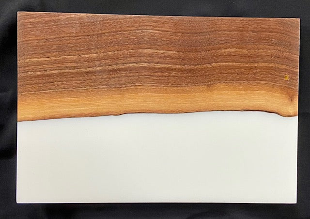 Walnut and White Epoxy Charcuterie Board