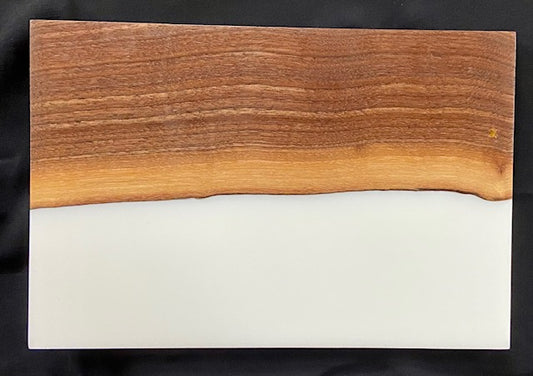 Walnut and White Epoxy Charcuterie Board