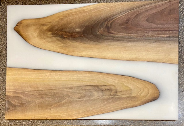 XL Walnut and White Serving Tray and Charcuterie Board