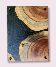 Load image into Gallery viewer, Cherry Burl and Steel Serving Tray, Catch-All Tray, Serving Tray
