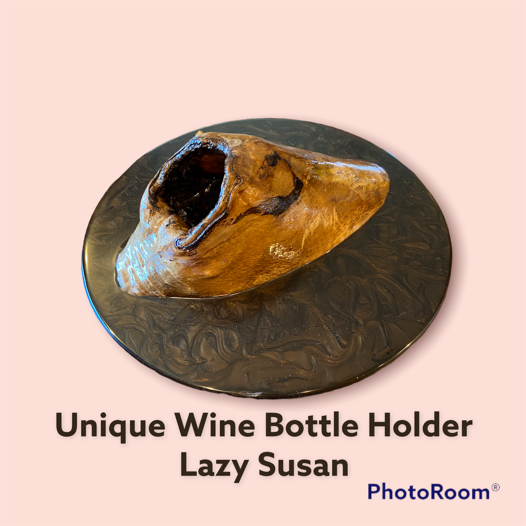 Unique Wine Bottle Holder Lazy Susan