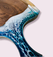 Load image into Gallery viewer, Ocean Waves Fish Tail Cutting Board
