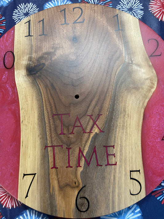 Custom order for Wild Thing Tax, clock refacing