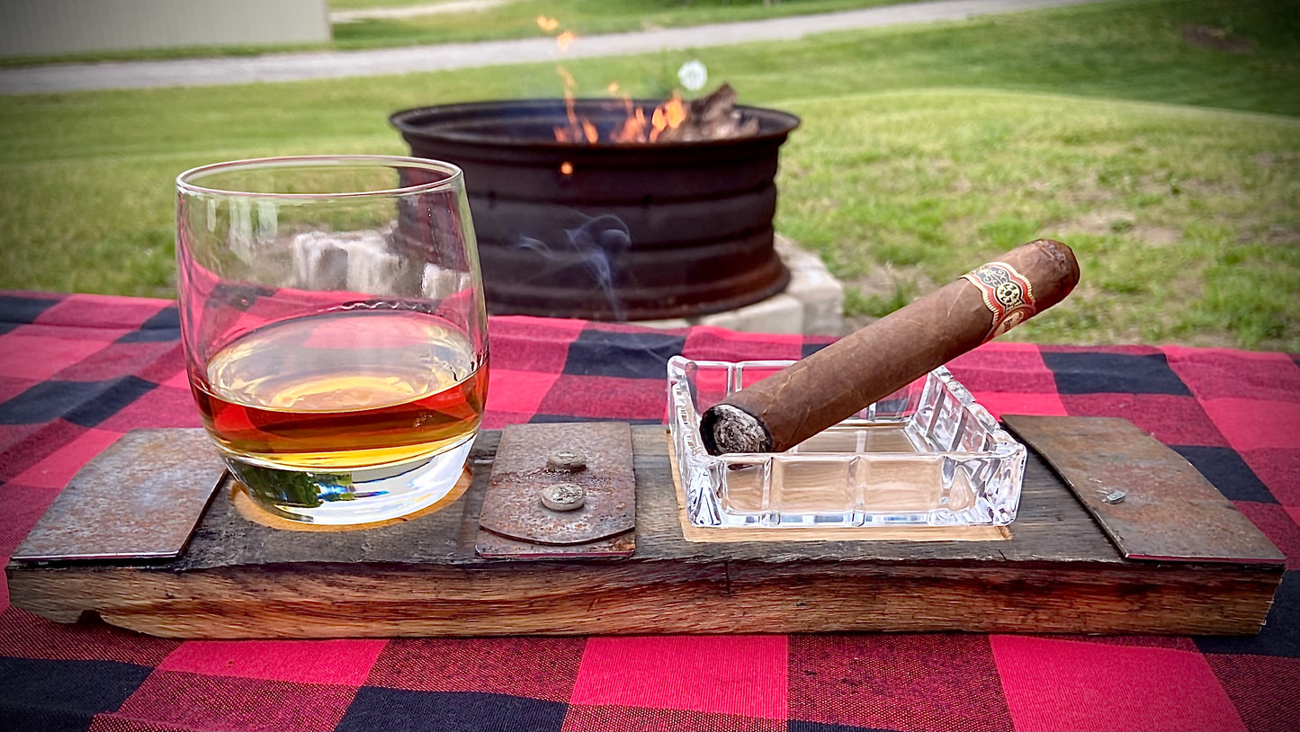 Bourbon and cigar board