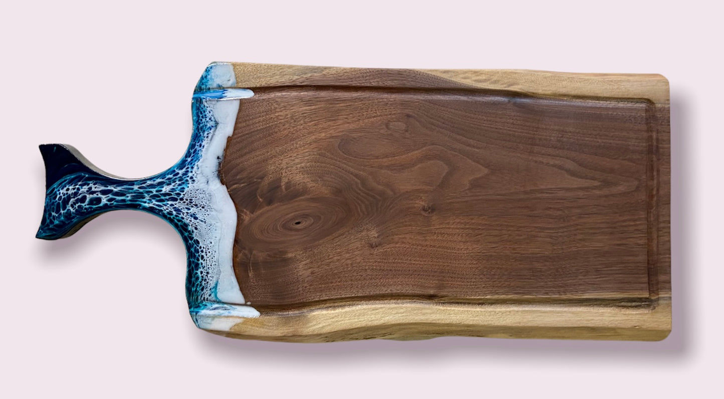 Ocean Waves Fish Tail Cutting Board