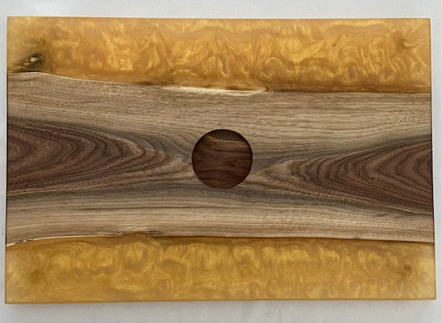 Gold and Walnut Charcuterie Board