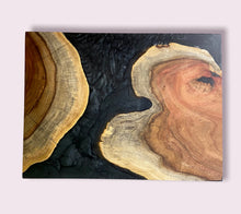 Load image into Gallery viewer, Cherry Burl and Steel Charcuterie Board Serving Tray
