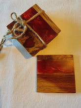 Load image into Gallery viewer, Coasters-Oak and Merlot
