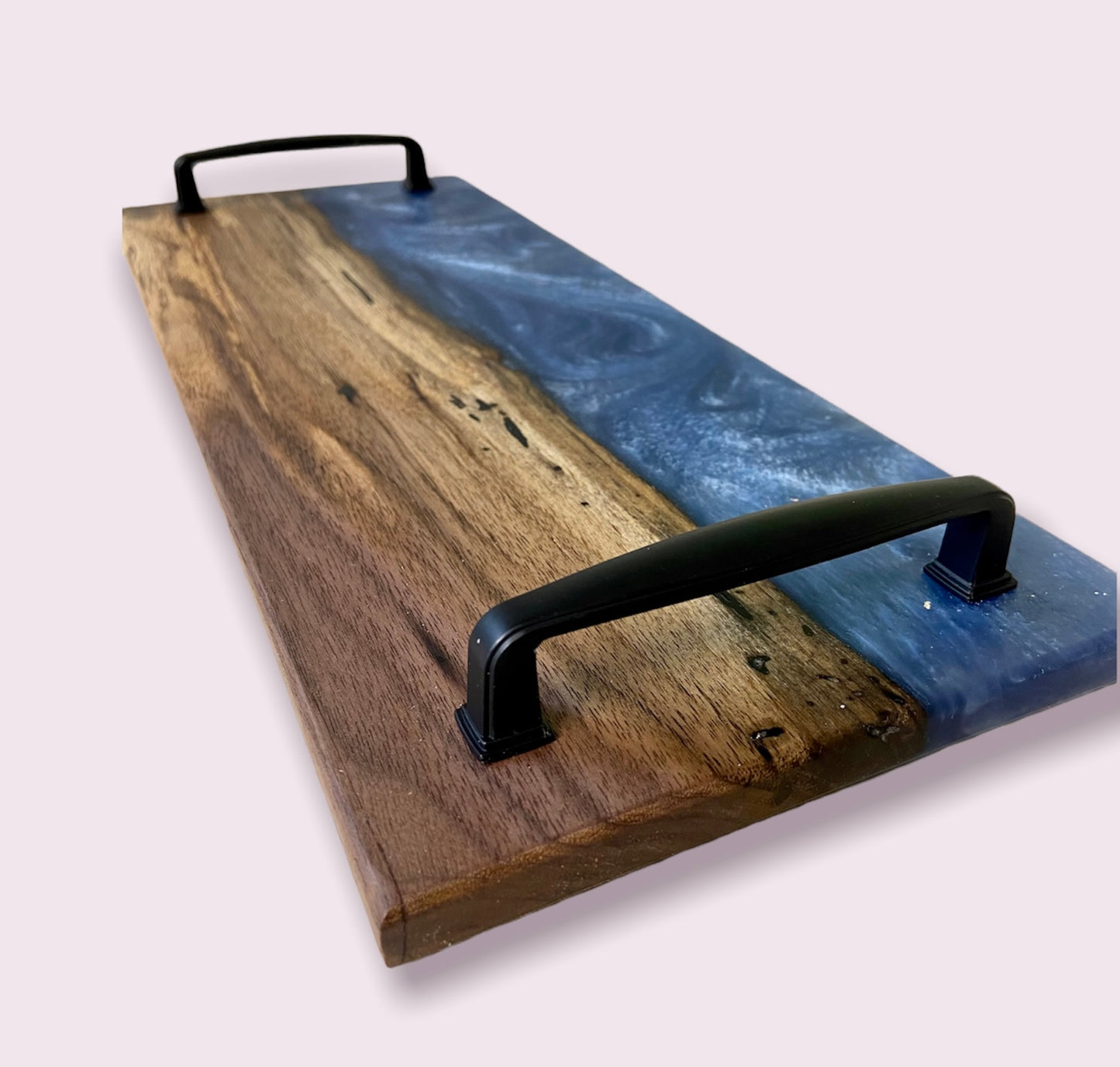 Ocean Blue and Spalted Maple Cheese Tray