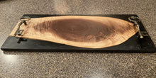 Load image into Gallery viewer, Walnut and Flat Black Charcuterie Board with Key Handles
